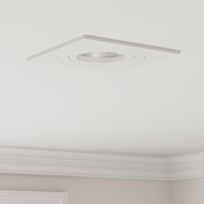 Spoturi încastrate 12 buc Pătrate GU10 Alb 91x91 mm - WALTI WALTI