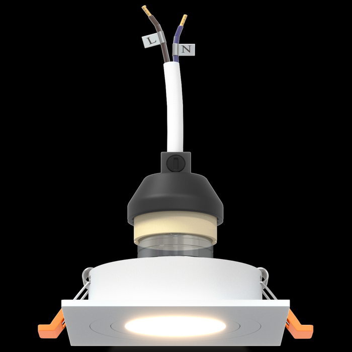 Spoturi încastrate 24 buc Pătrate GU10 Alb 91x91 mm - WALTI WALTI