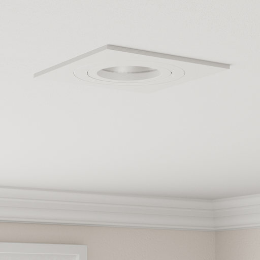 Spoturi încastrate 24 buc Pătrate GU10 Alb 91x91 mm - WALTI WALTI