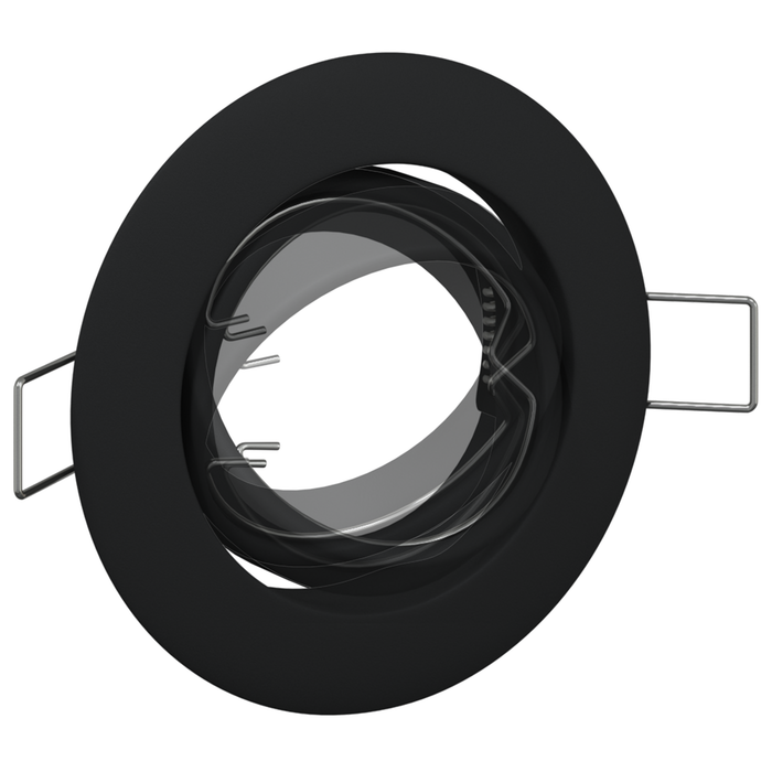 Spoturi încastrate 12 buc Round GU10 Negru Ø90 mm Oțel - WALTI WALTI