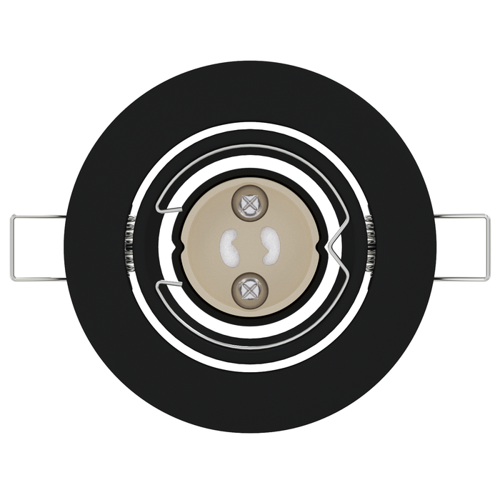 Spoturi încastrate 24 buc Round GU10 Negru Ø90 mm Oțel - WALTI WALTI