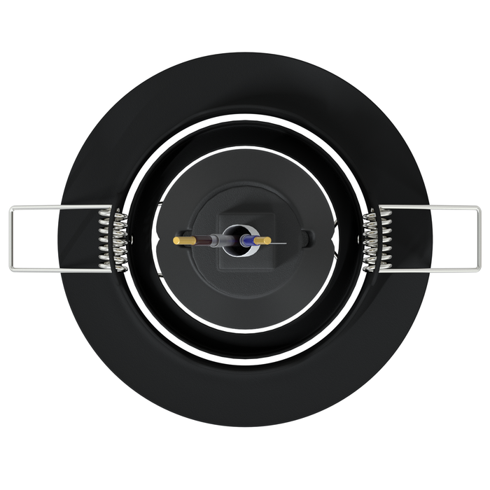 Spoturi încastrate 24 buc Round GU10 Negru Ø90 mm Oțel - WALTI WALTI