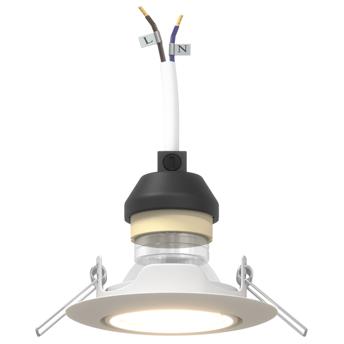 Spoturi încastrate 6 buc Round GU10 Alb Ø90 mm Oțel - WALTI WALTI