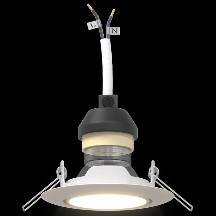 Spoturi încastrate 6 buc Round GU10 Alb Ø90 mm Oțel - WALTI WALTI