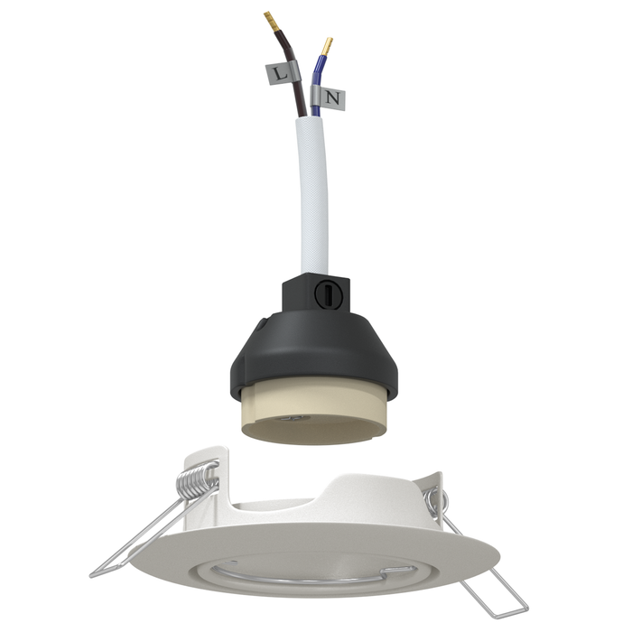 Spoturi încastrate 6 buc Round GU10 Alb Ø90 mm Oțel - WALTI WALTI