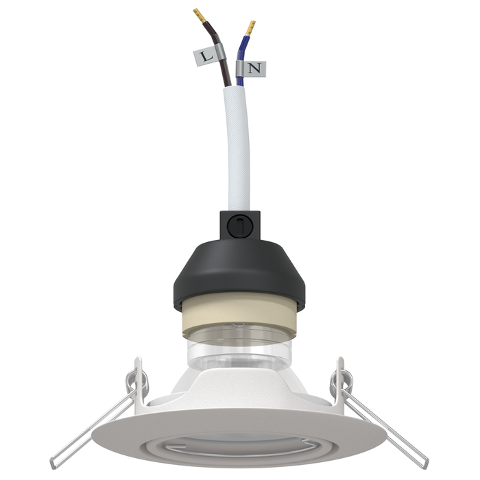 Spoturi încastrate 6 buc Round GU10 Alb Ø90 mm Oțel - WALTI WALTI