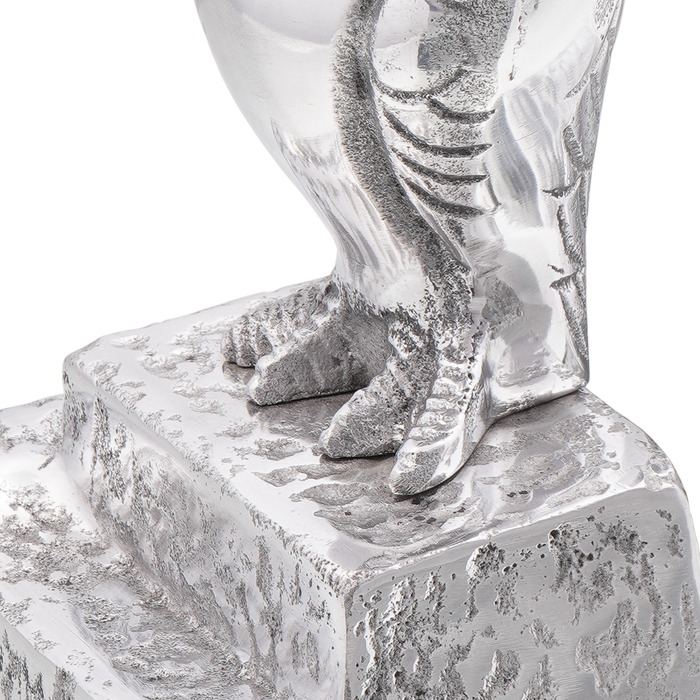 Suporturi decorative pentru cărți vidaXL 2 buc Argintiu 12x9x19 cm Aluminiu Bufniță - WALTI WALTI