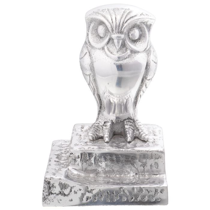 Suporturi decorative pentru cărți vidaXL 2 buc Argintiu 12x9x19 cm Aluminiu Bufniță - WALTI WALTI
