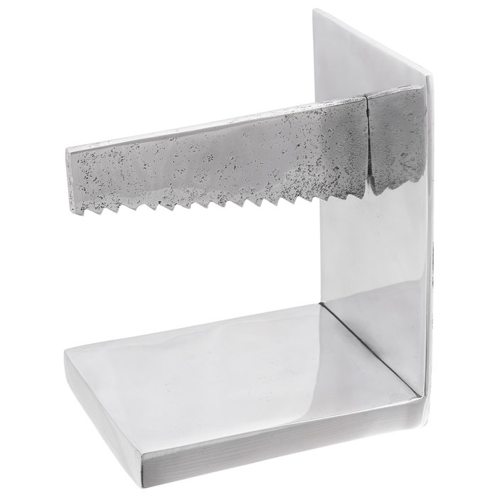 Suporturi pentru cărți vidaXL 2 buc Argintii 11x14x17,5 cm Aluminiu Saw - WALTI WALTI