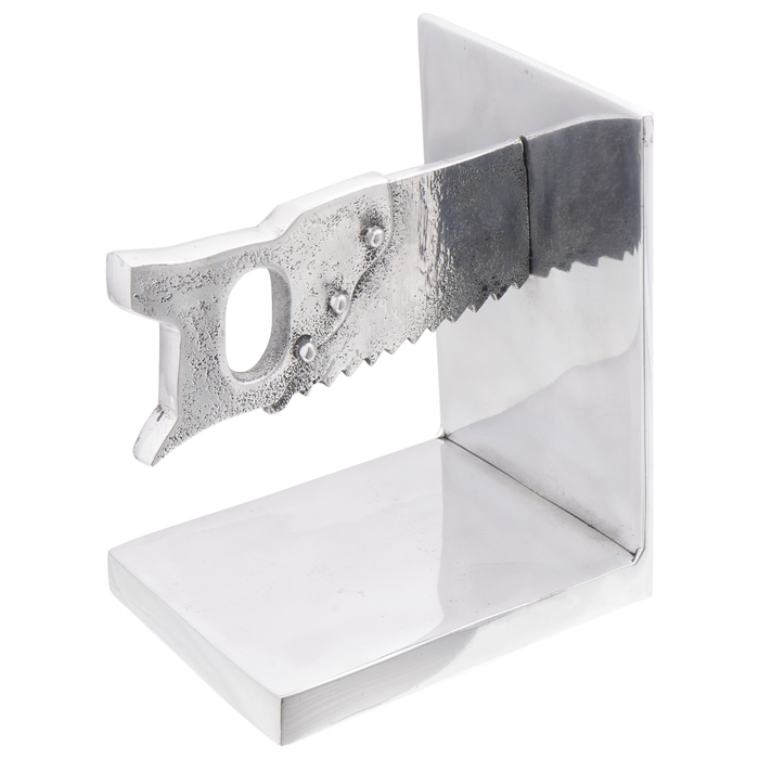 Suporturi pentru cărți vidaXL 2 buc Argintii 11x14x17,5 cm Aluminiu Saw - WALTI WALTI