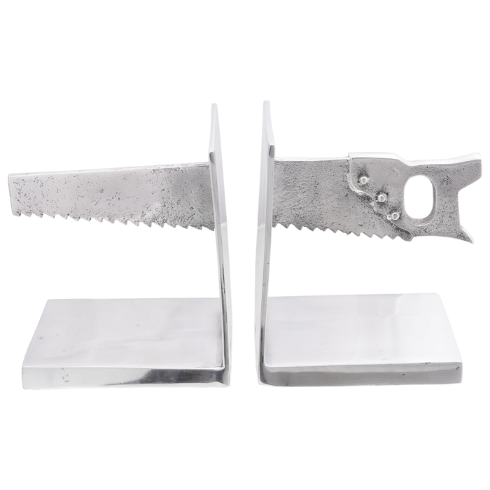 Suporturi pentru cărți vidaXL 2 buc Argintii 11x14x17,5 cm Aluminiu Saw - WALTI WALTI