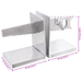 Suporturi pentru cărți vidaXL 2 buc Argintii 11x14x17,5 cm Aluminiu Saw - WALTI WALTI