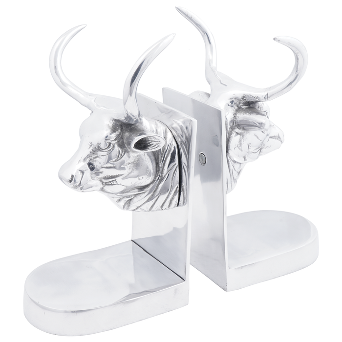 Suporturi decorative pentru cărți 2 buc Silver 17x15x27 cm Aluminiu Bull - WALTI WALTI