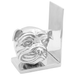 Suporturi decorative pentru cărți 2 buc Argintiu 8x12x16,5 cm Aluminiu Câine - WALTI WALTI