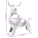 Sculptură taur, argintiu, 22x9,5x34 cm, aluminiu - WALTI WALTI