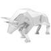 Sculptură taur, argintiu, 74x23x39 cm, aluminiu - WALTI WALTI