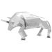 Sculptură taur, argintiu, 74x23x39 cm, aluminiu - WALTI WALTI