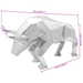 Sculptură taur, argintiu, 74x23x39 cm, aluminiu - WALTI WALTI