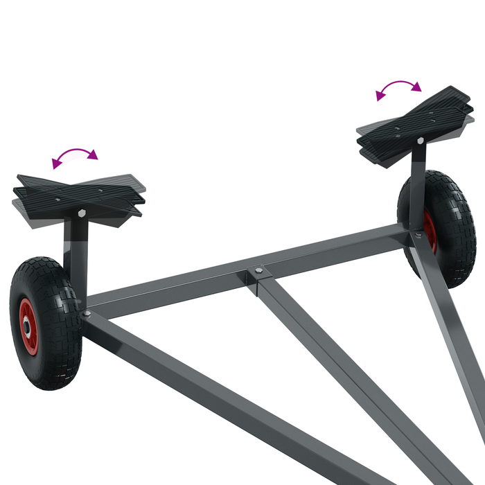 Remorcă pentru barcă, 212-302 cm, lungime reglabilă 160 kg oțel - WALTI WALTI