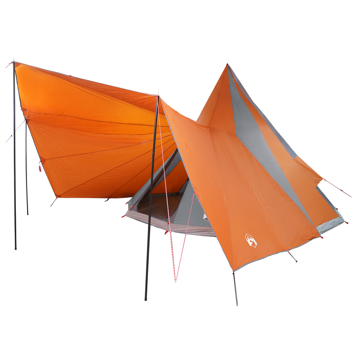 Cort de Familie Tipi Gri și Portocalie 12 Persoane Waterproof - WALTI WALTI