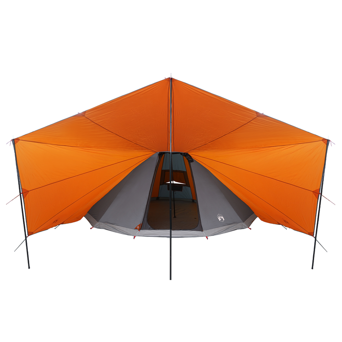 Cort de Familie Tipi Gri și Portocalie 12 Persoane Waterproof - WALTI WALTI