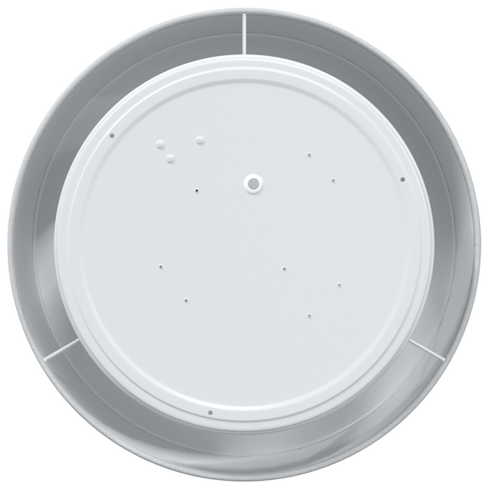 Lustră, gri, montaj încastrat, Ø 30 cm, țesătură, E27 - WALTI WALTI