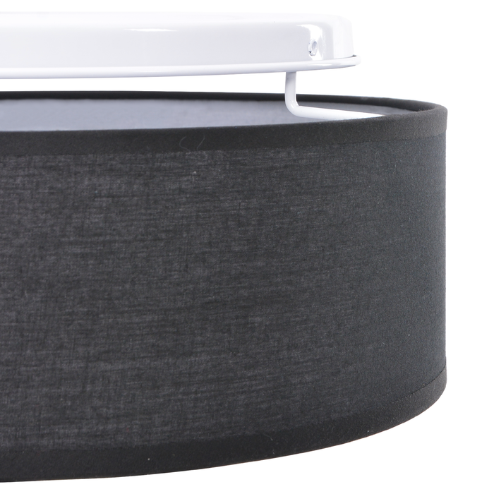 Lustră, negru, montaj încastrat, Ø 38 cm, țesătură, E27 - WALTI WALTI