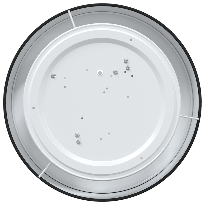 Lustră, negru, montaj încastrat, Ø 38 cm, țesătură, E27 - WALTI WALTI