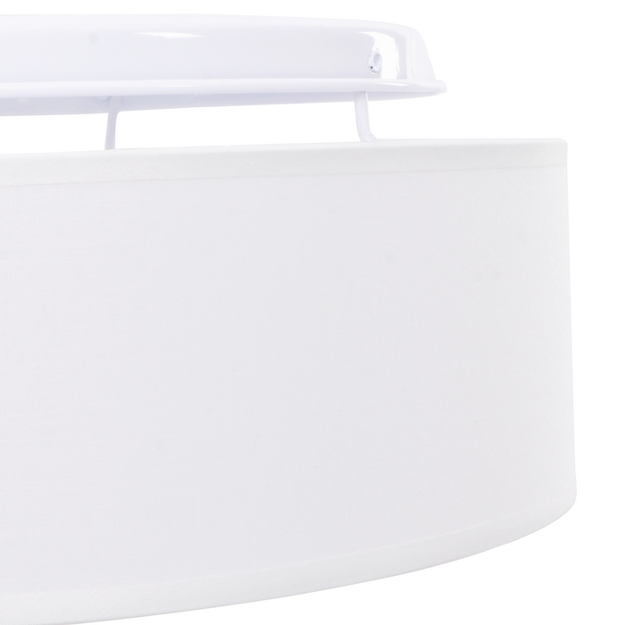 Lustră, alb, montaj încastrat, Ø 38 cm, țesătură, E27 - WALTI WALTI