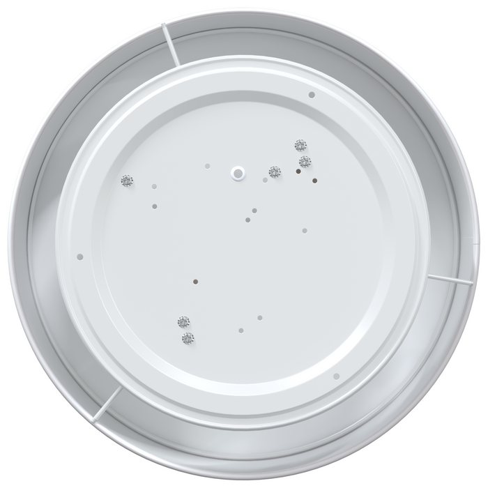 Lustră, alb, montaj încastrat, Ø 38 cm, țesătură, E27 - WALTI WALTI