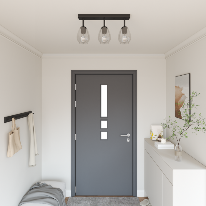 Lustră cu abajur din sticlă reglabil, antracit, E27 - WALTI WALTI