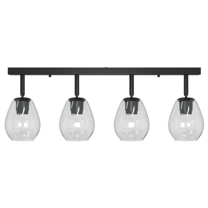 Lustră cu abajur din sticlă reglabil, antracit, E27 - WALTI WALTI