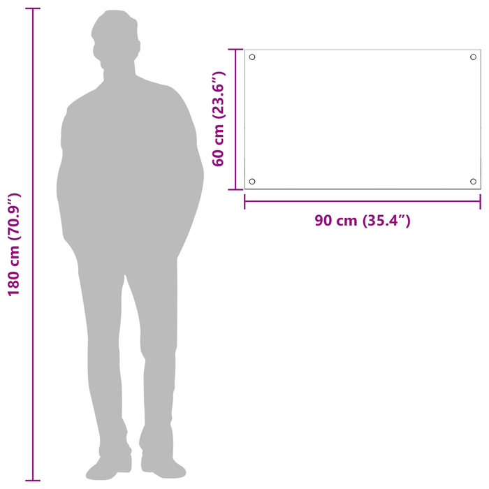 Contrablat bucătărie gri închis 90x60x0.6 cm sticlă securizată - WALTI WALTI