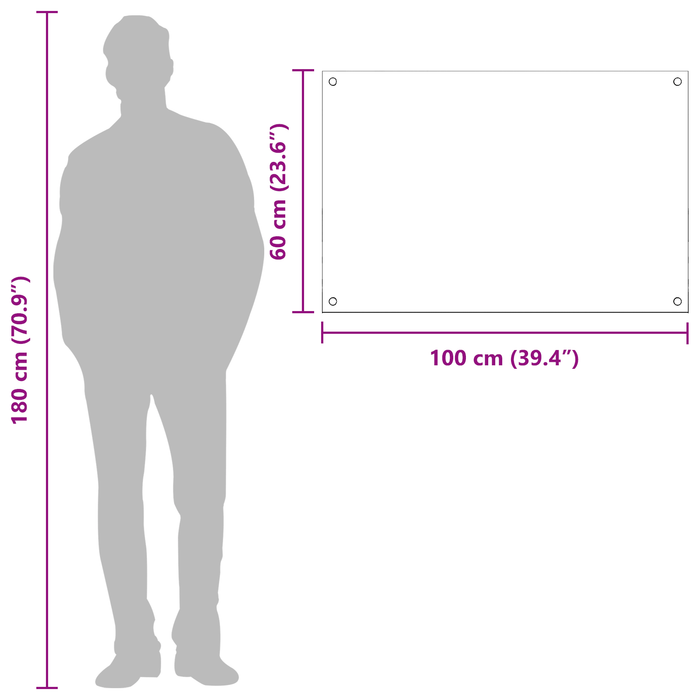 Contrablat bucătărie gri închis 100x60x0.6 cm sticlă securizată - WALTI WALTI