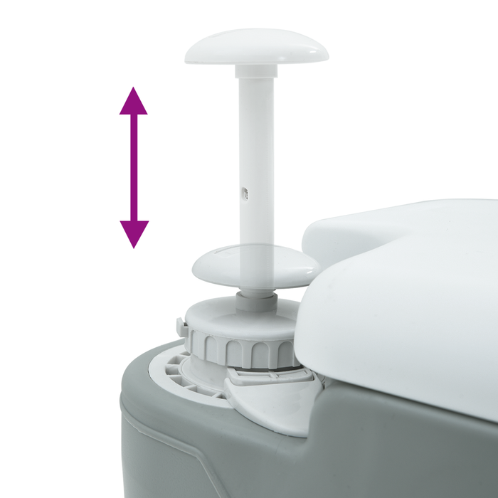 Toaletă Camping vidaXL corp gri+capac alb - WALTI WALTI