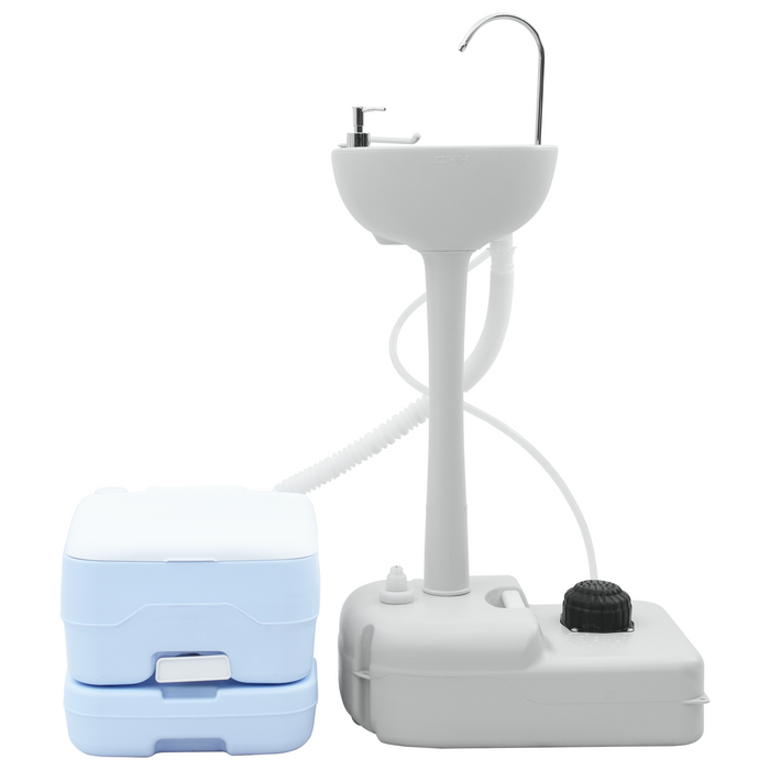 Răcitor de Camping vidaXL corp albastru deschis + capac alb Nu se aplică - WALTI WALTI