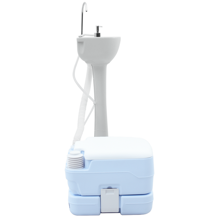 Răcitor de Camping vidaXL corp albastru deschis + capac alb Nu se aplică - WALTI WALTI