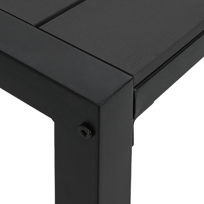 Set mobilier de grădină, 3 piese, oțel și WPC negru - WALTI WALTI