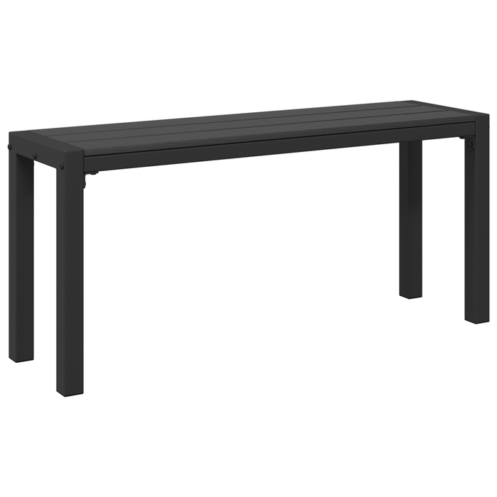 Set mobilier de grădină, 3 piese, oțel și WPC negru - WALTI WALTI