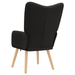 Fotoliu de relaxare, negru, material similar lână - WALTI WALTI