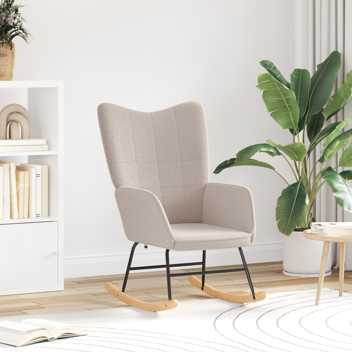 Fotoliu de relaxare, gri deschis, material similar lână - WALTI WALTI