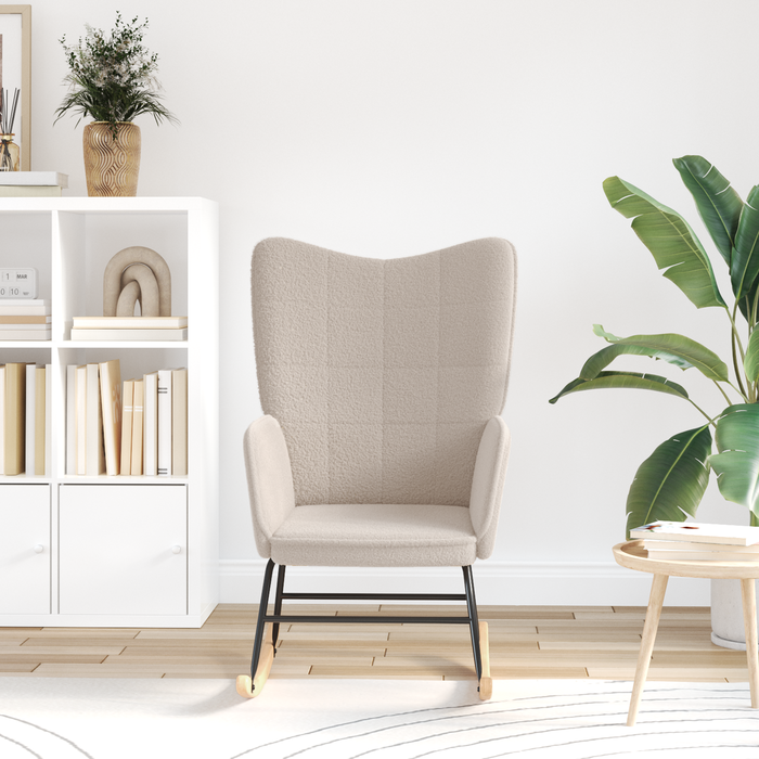 Fotoliu de relaxare, gri deschis, material similar lână - WALTI WALTI