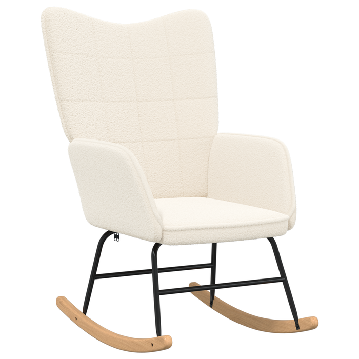 Fotoliu de relaxare, crem, material similar lână - WALTI WALTI
