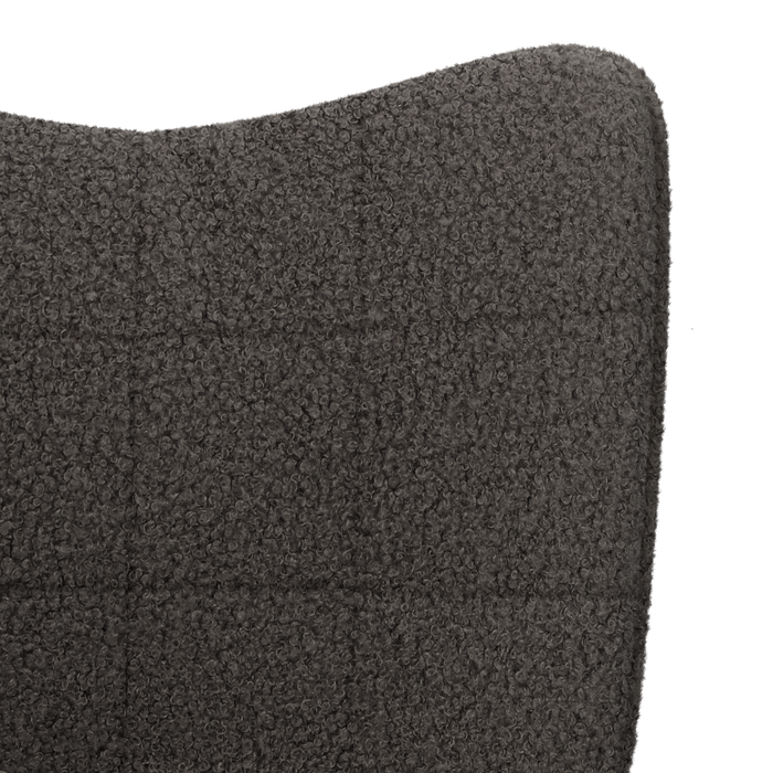 Fotoliu de relaxare, gri închis, material similar lână - WALTI WALTI