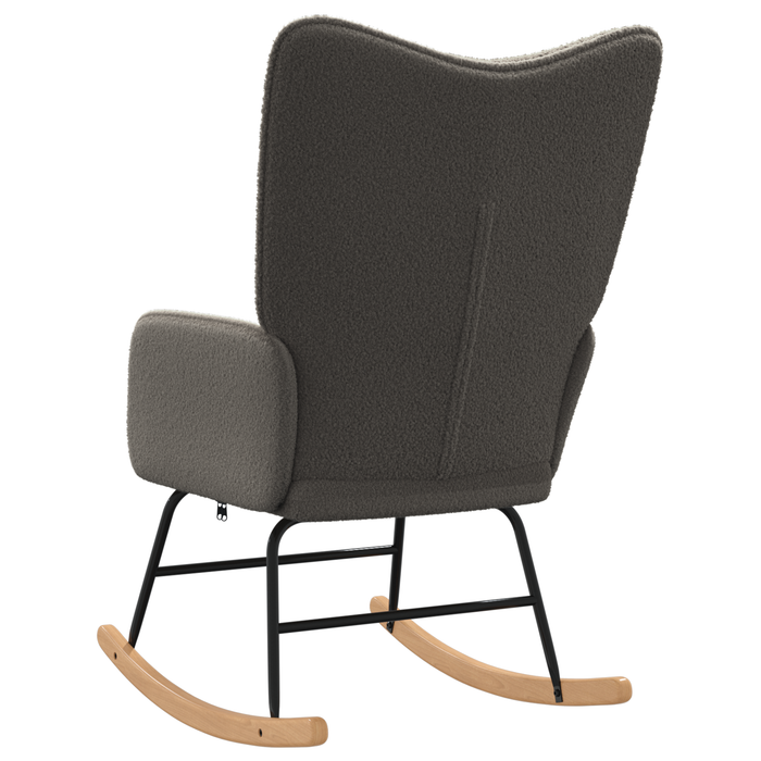 Fotoliu de relaxare, gri închis, material similar lână - WALTI WALTI