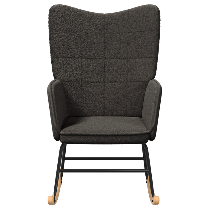 Fotoliu de relaxare, gri închis, material similar lână - WALTI WALTI