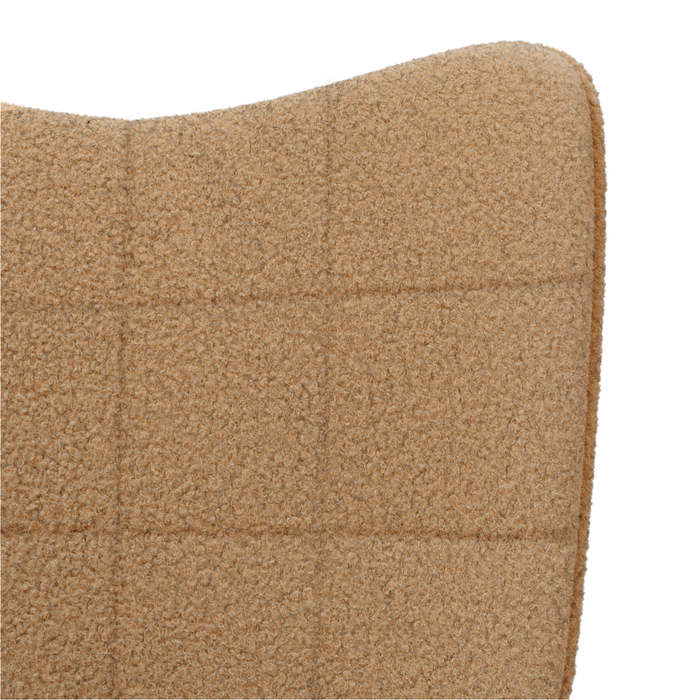 Fotoliu de relaxare, bej, material similar lână - WALTI WALTI