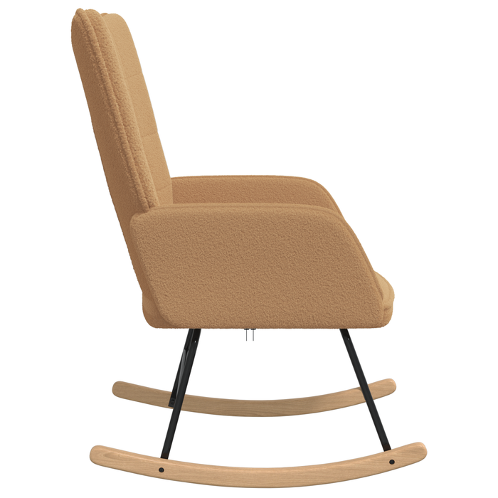 Fotoliu de relaxare, bej, material similar lână - WALTI WALTI
