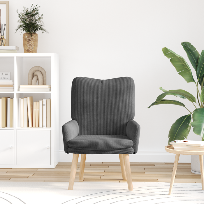 Fotoliu de relaxare, gri închis, material raiat - WALTI WALTI