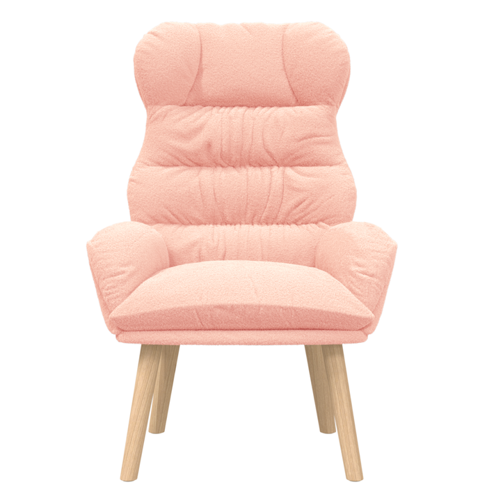 Fotoliu de relaxare, roz, material similar lână - WALTI WALTI